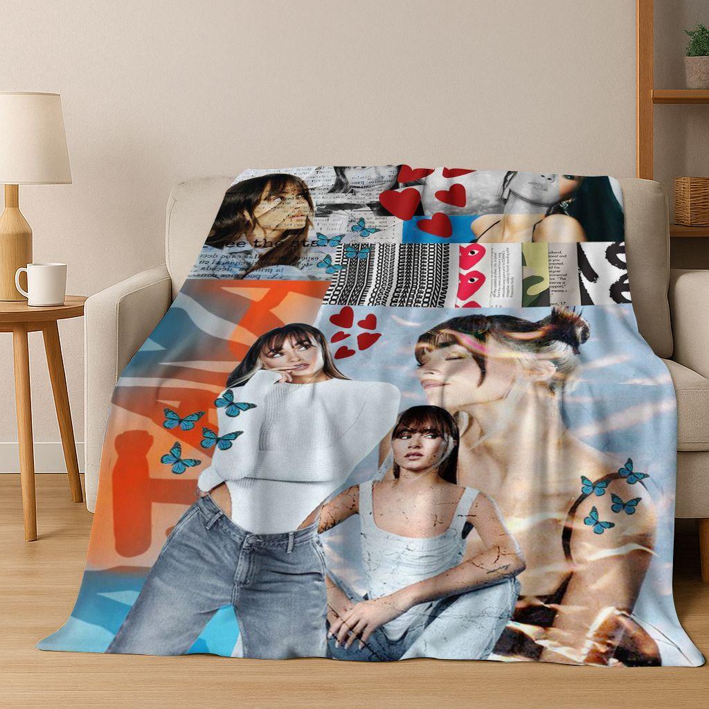 3D A-Aitana Spanish Singer Art Flannel Blanket,Cozy Soft Throw Blanket for Home Bedroom Bed Sofa Picnic Office Cover Gift Kids