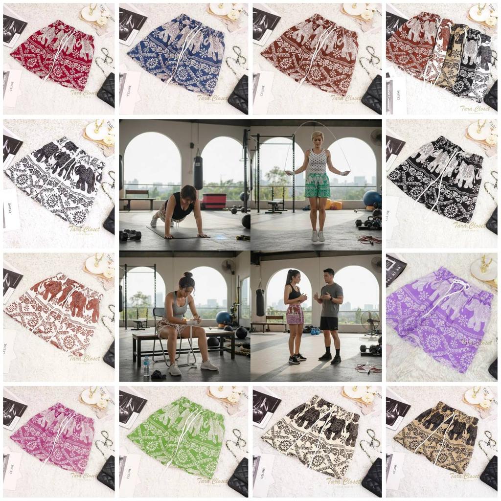 Women Boxing Muay Thai Elephant Pants Pattern Shorts Training Kickboxing Print Quick Dry Martial Art Boxer Kid Fighting Fitness Sport Gym Workout