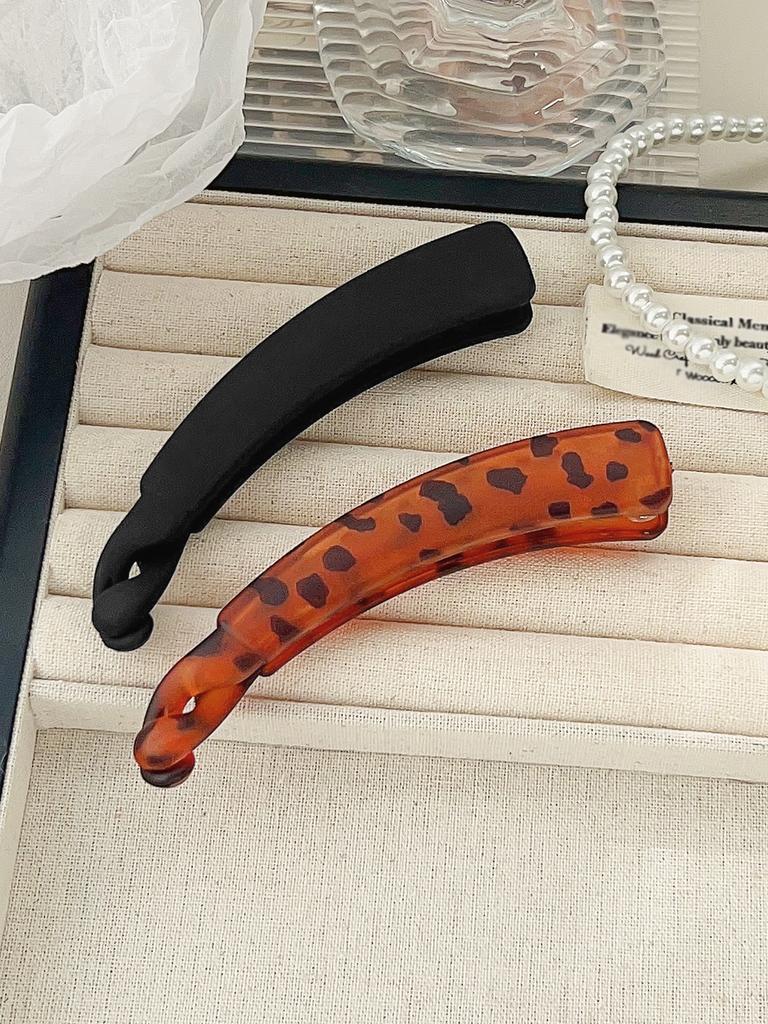 French Simple Frosted Banana Clip For Women Fashion Anti Slip Vertical Clip,Girl Ponytail Barrettes Hair Accessory