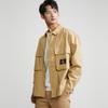 Calvin Klein Square Collar Letter Workwear Casual Long Sleeve Shirt Men shirts Khaki J322476