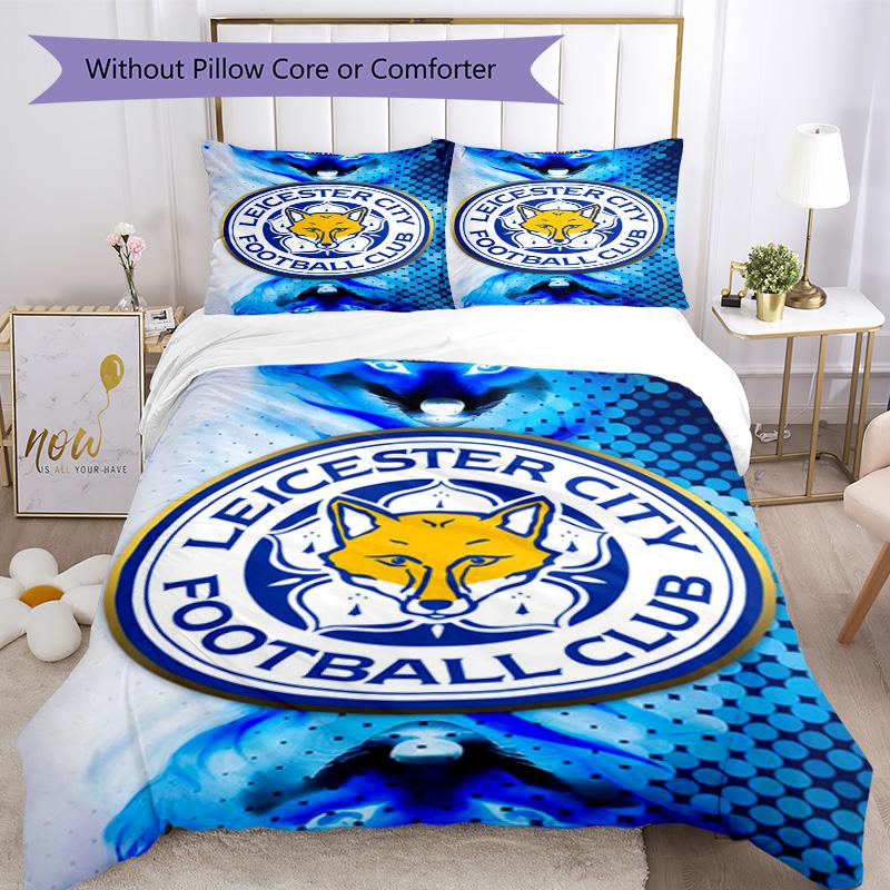 City Football Club Printed Pattern Duvet Cover Set – includes 1 duvet cover and 2 matching pillowcases Bedroom decor Christmas gifts