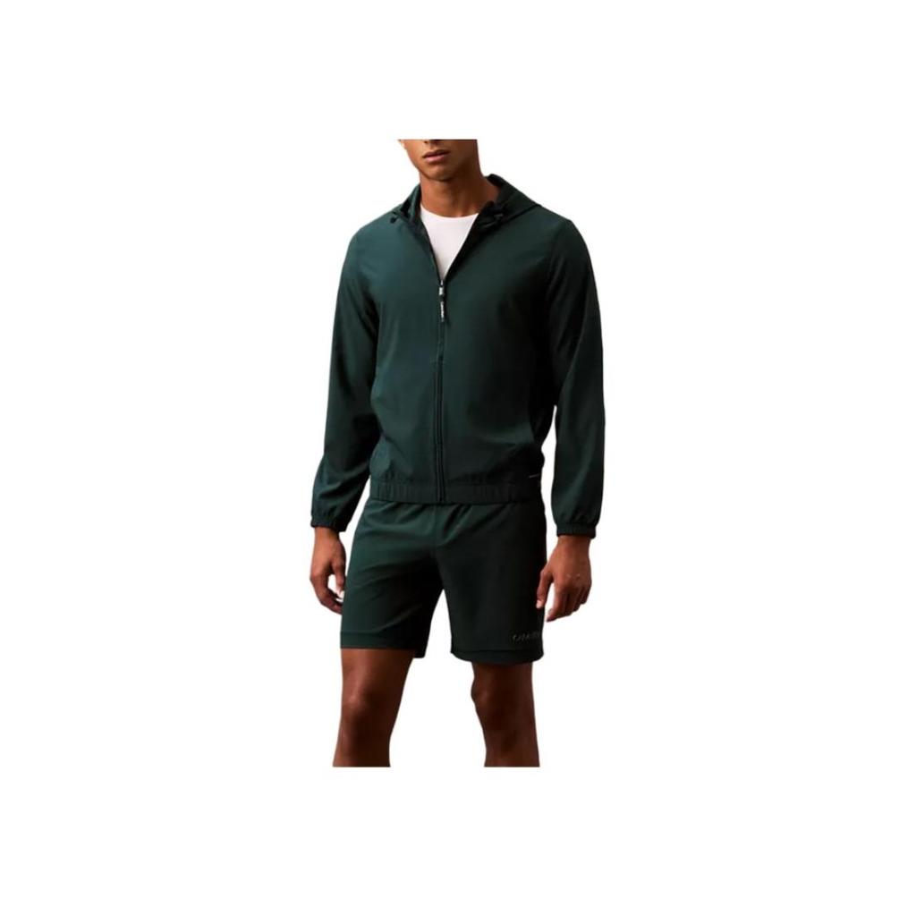 Calvin Klein Minimalist Comfortable Versatile Casual Hooded Zip Jacket Men Jackets Green 403F525-301