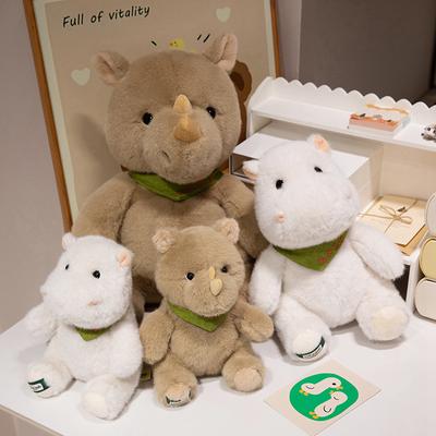 Série Selva Brinquedo de Pelúcia Elefante Boneca Hipopótamo Boneca Urso Marrom Presente de Aniversário para Crianças