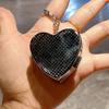Portable Travel Pill Organizer Shiny Rhinestone Pill Case Container Mini Metal Pill Box  Home