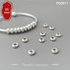 S925 Sterling Silver Water Bubble Spacer Beads for DIY Handmade Braided Rope Bracelets – Wheel & Flat Beads Accessories.