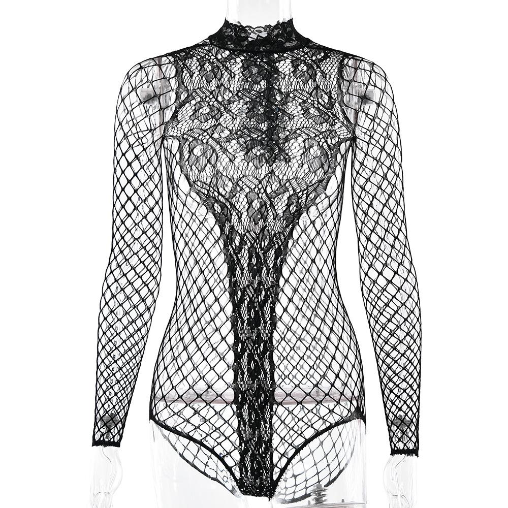 Women Body Underwear Fishnet Bodysuit Nightwear Hollow Out Bodystocking Mesh Erotic Lingerie Porno Costumes