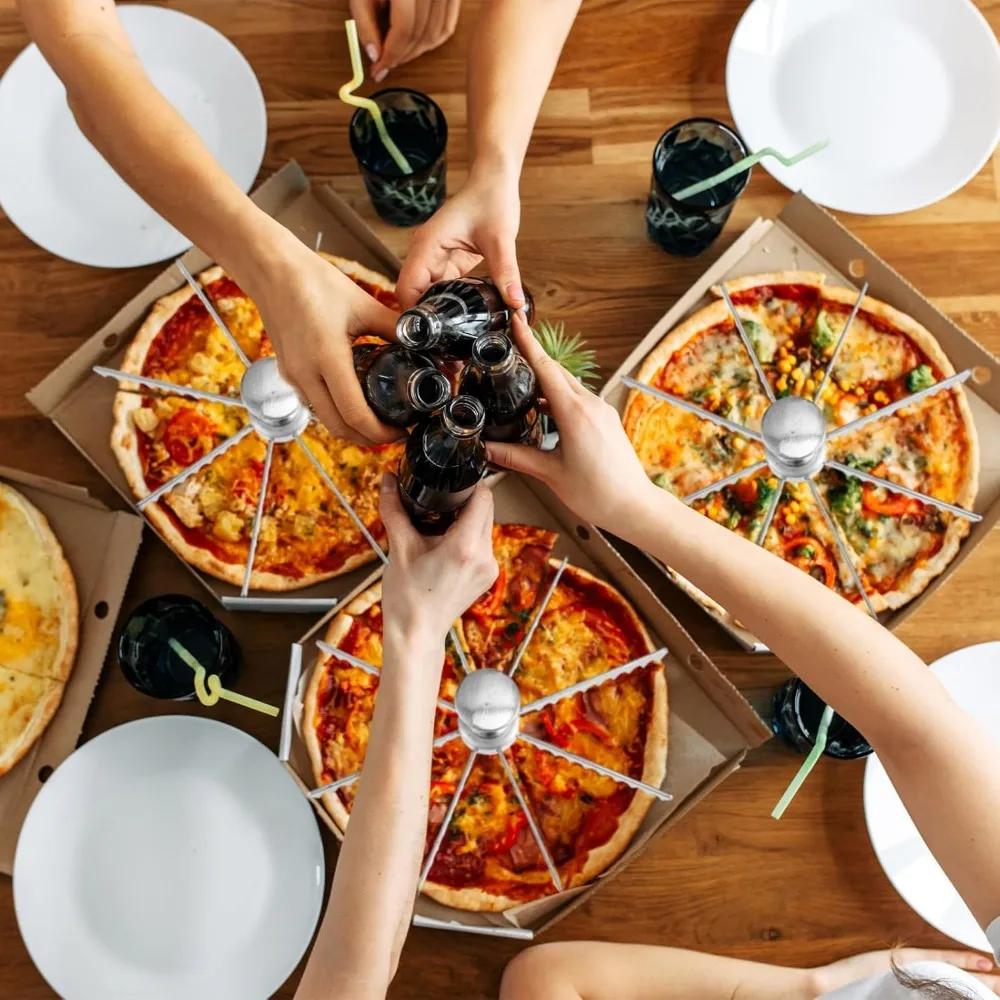 Cortador de Pizza de Liga de Alumínio de 6/8/10/12 Fatias Engrenagem Afiada Divisor de Pizza Torta Bolo para Cozinha Restaurante Panificação Ferramentas Profissionais
