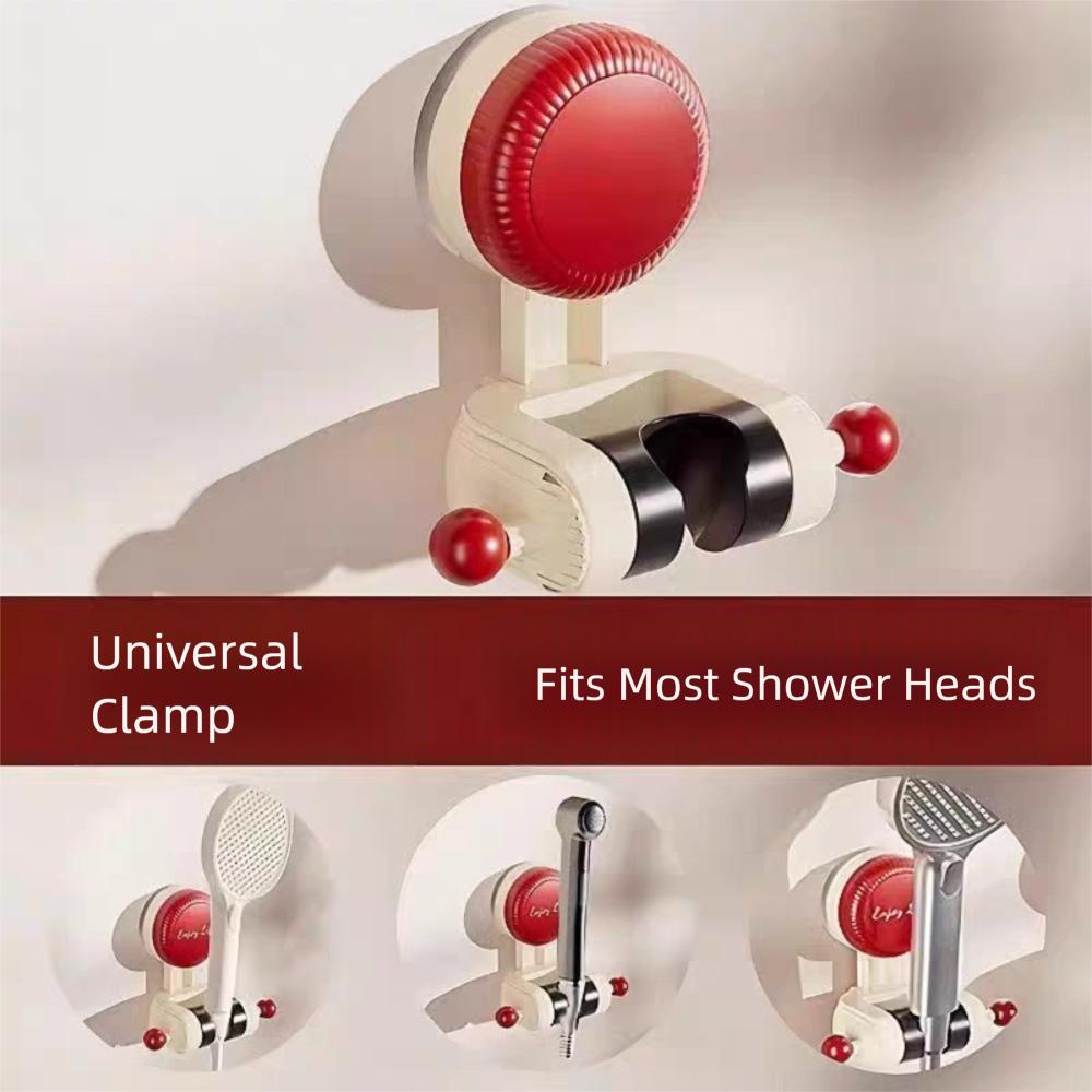 Wall Mount Shower Head Fixed Bracket Suction Cup Shower Support Stand  Bathroom Accessories