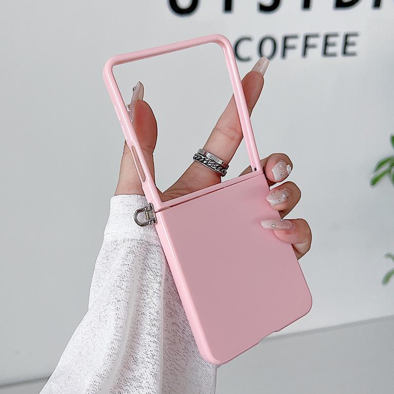 Candy Solid Color Glossy Case for Samsung Galaxy Z Flip 7 6  4 3 Zflip Flip7 Ultra Slim Soft TPU Shockproof Back Cover