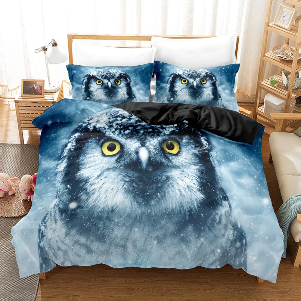 3D3 The OwlBedding Sets Duvet Cover Set With Pillowcase Twin Full Queen King Bedclothes Duvet Cover