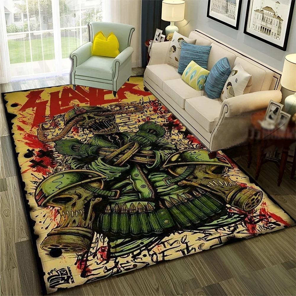 

Death Metal Rock Large Carpet Rug for Home Living Room Bedroom Sofa Doormat Decor Kids Play Area Rug Carpet Non-slip Floor Mat 40x60cm