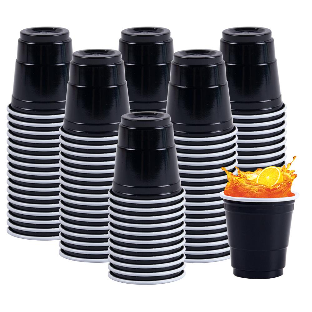 50pcs Disposable Plastic Cups Assorted Color Drinking Cups Wine Cup for Wedding Birthday Events Party Decor Home Bar Supplies