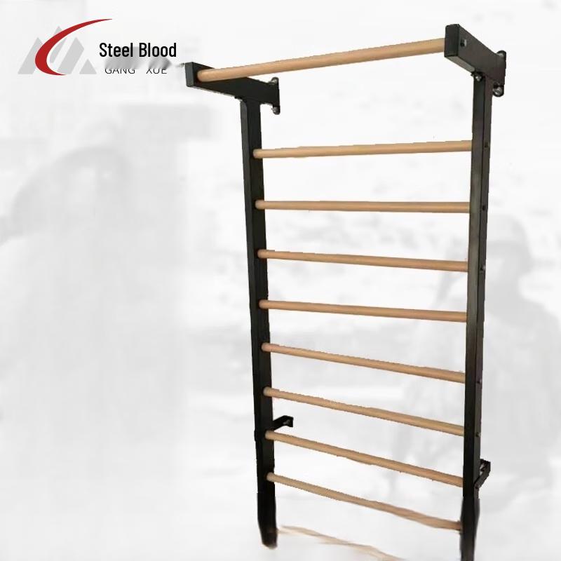 Indoor Solid Wood Stall Bar Leg Press Rack