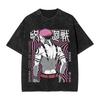Sukuna RyoUnisex JJK Anime Washed T Shirt Streetwear Hip Hop Vintage TShirts JJujutsu KKaisen Tees for Unisex Women Street Graphic