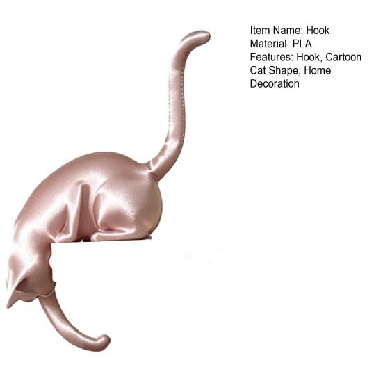 Yousheng Cat Hook, with Practical Claw Hook Shape, Durable 3D Printed Home Decoration, Keys Small Items Hanging Hook, for Entryway Countertop