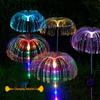Outdoor Color-Changing LED Jellyfish Garden Lights with Solar Fiber Optics