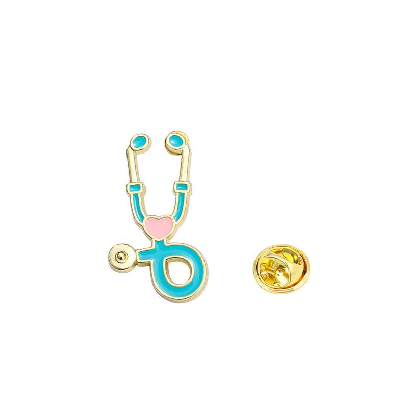 Kolekcja artykułów medycznych Broszka emaliowana Ambulans Strzykawka Stetoskop Odznaka Przypinka Szpitalny Lekarz Pielęgniarka Hurtownia