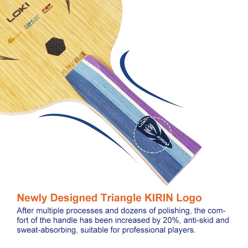 Loki Hot Sell KIRIN 5Pro Inner Table Tennis Bottom Plate 7 Layer Gnf High Performance Fiber Racket Table Tennis Blade