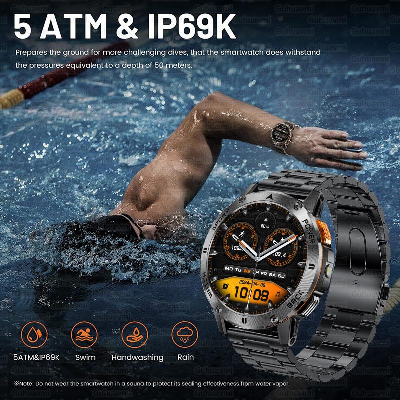 New GPS Outdoor Smartwatch 1.43'' AMOLED Display 100+ Sports Modes Voice Calling Smart Watch Men Military Grade Toughness Watch