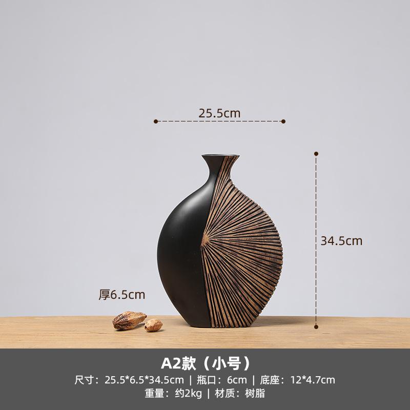 

Ретро Высокая Напольная Ваза из Смолы, Элегантный Держатель для Сухоцветов для Гостиной, Вертикальная Арт-Скульптура для Декора Заднего Фона Прихожей