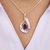 Amethyst Gemstone 925 Sterling Silver Jewelry Zircon Pendant 1.4" , Partywear Women's Pendant, Anniversary Gift For Her CZP-16-1