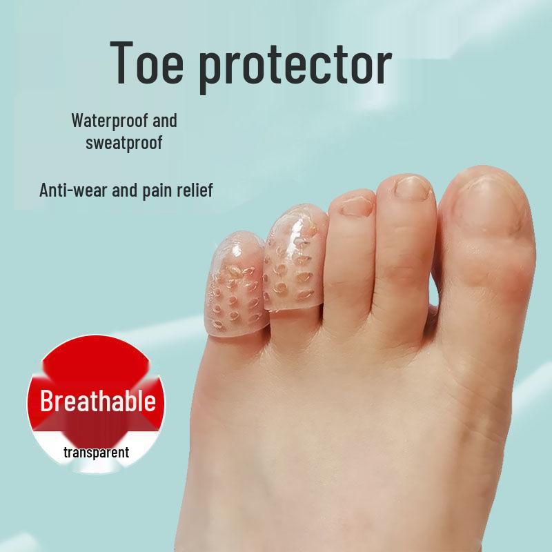 Prodyšný silikonový chránič prstů pro oddělení prstů, pohodlí v botách a úlevu od mozolů.