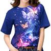 2026 Summer New Fantasy Butterfly Print Women's Short-Sleeve T-Shirt, Loose Fit, Fashionable Slimming Top