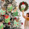 12Pcs Christmas Gift Box House Shape Candy Cookie Packaging Supplies Xmas Tree Ornaments Home Decoration 2025 Navidad New Year