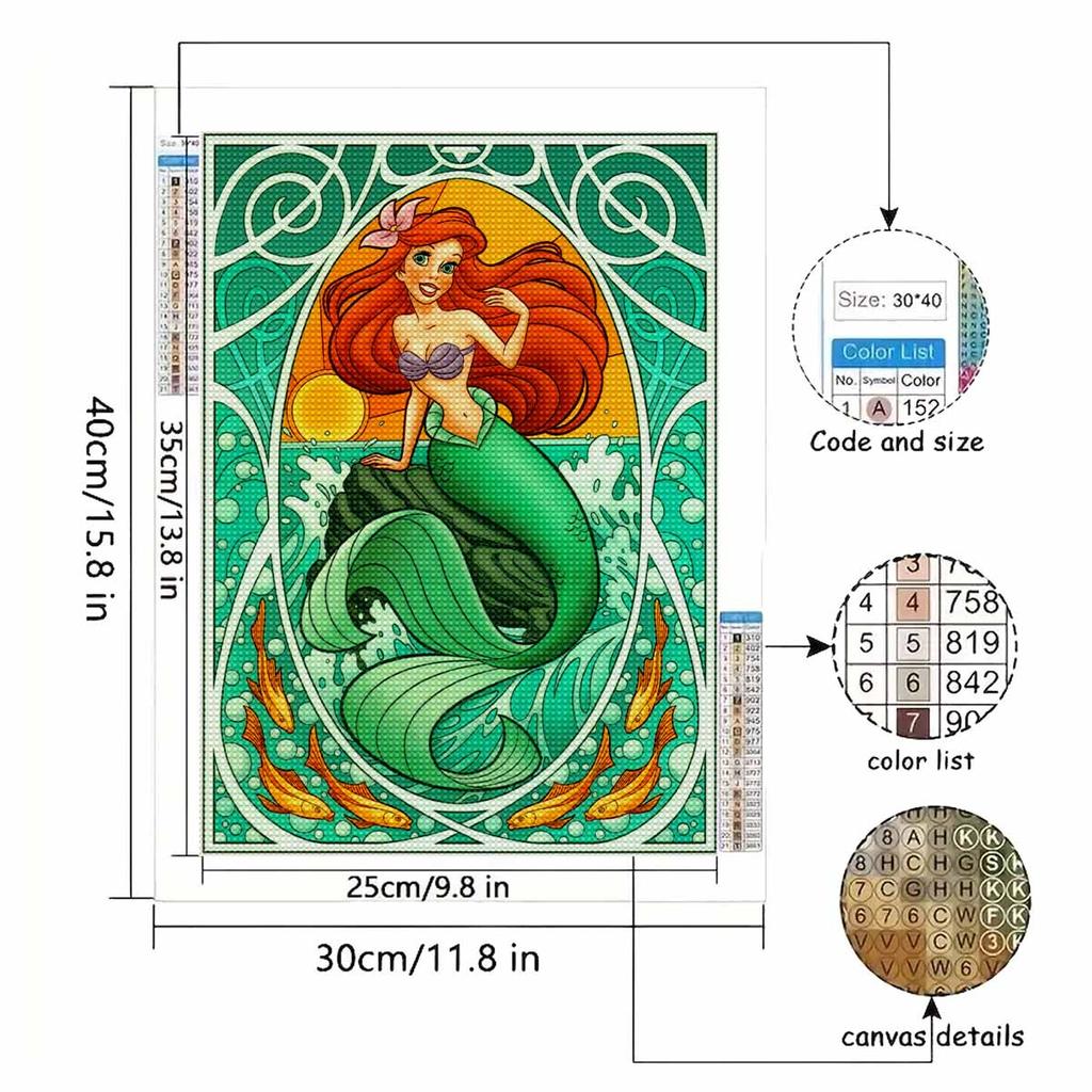 5D Diy Diamond Painting The Mermaid In The Waves Full Drill Rhinestones Mosaic Embroidery Handmade Products Home Decor Gift
