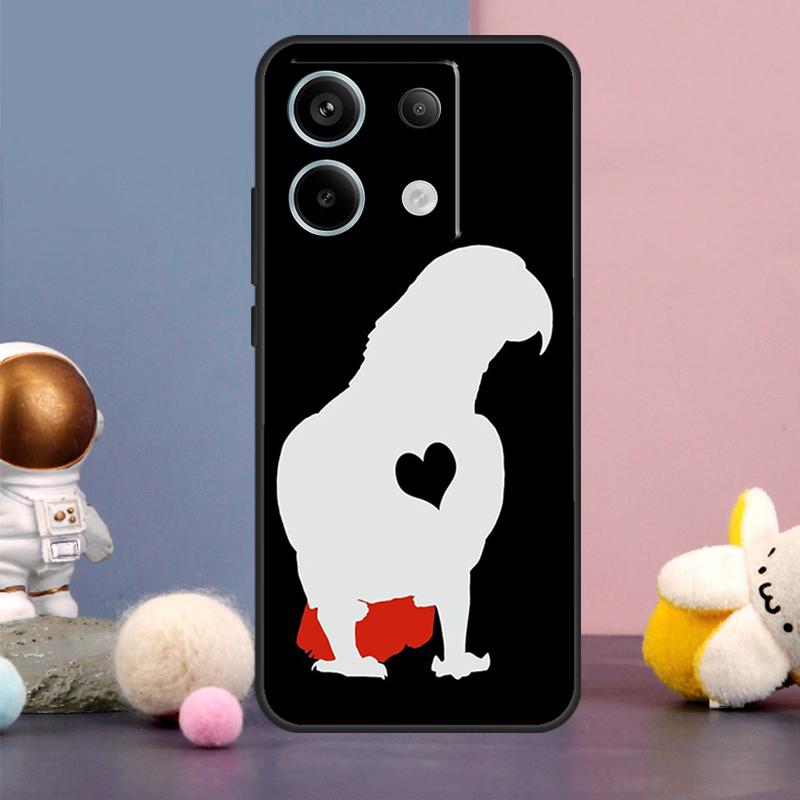 

African Grey Parrot Case For Xiaomi Redmi Note 13 9 10 11 12 14 15 Pro Plus Redmi 15 15C 14C 10C 12C 13C Cover Redmi Note 13 4G