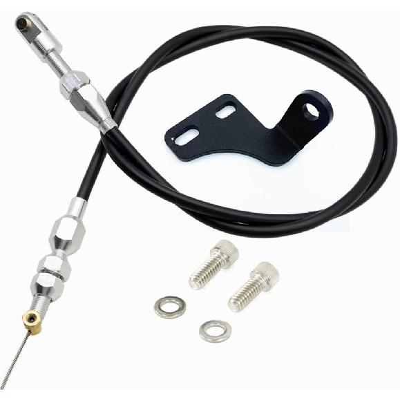 Throttle Cable Bracket Anodized and 36" Throttle Cable for Holley Hi-Ram LSX