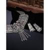 Shining Diva Fashion Latest Stylish Traditional Oxidised Silver Necklace Jewellery Set for Women