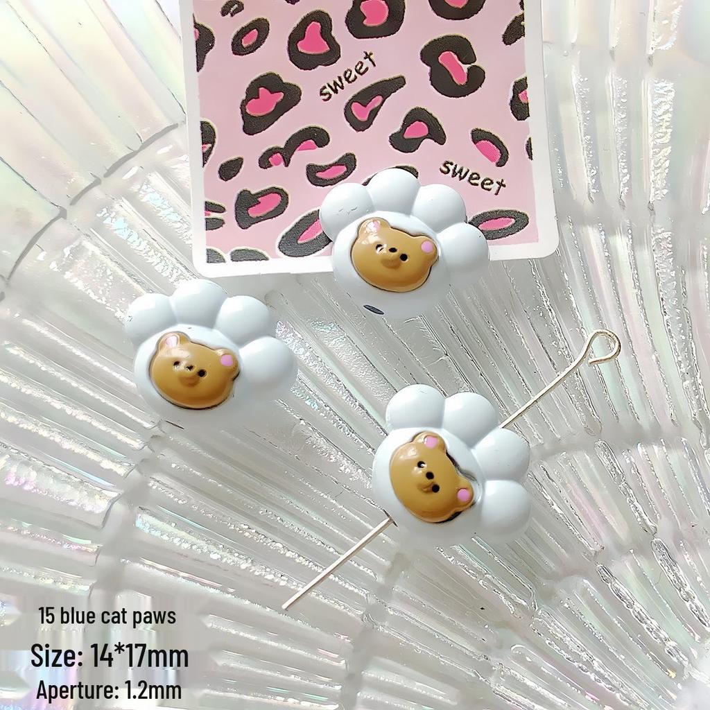 Alloy Heart Bow Milk Tea Beads for DIY Jewelry & Phone Chains