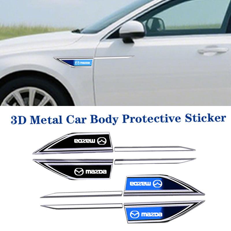 2 Adet Araba Yan Çamurluk Bıçak Sticker Amblem Rozet Çıkartmaları Mazda M3 M6 MP Skyactiv Axela Atenza Biante BT-50 CX-30 Aksesuarları için
