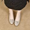 Flat shoes women's bow color matching light mouth small single shoes soft sole soft surface ballet shoes