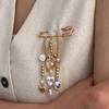 Fashionable Ceramic Bowknot With Heart Charm Brooch Pin Unique Design Jewelry For Outfit