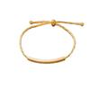 18k Gold Engraved Adjustable Pull-string Bracelet for Women - Instagram Style, Light Luxury, High-end Feel, Colorfast Jewelry Piece