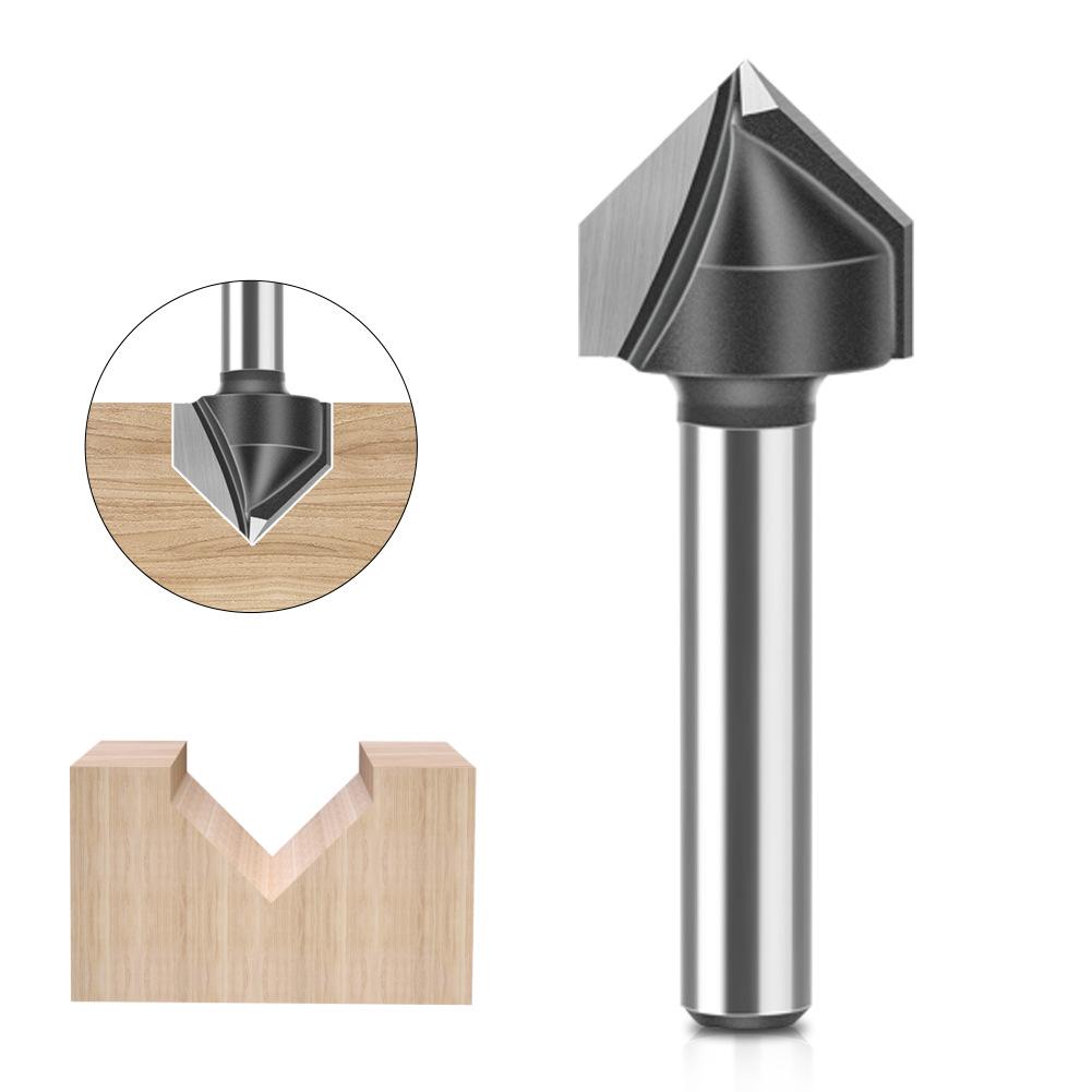 90° V-Shaped Router Bit: Woodworking Edge Trimmer for Aluminum-Plastic Panels