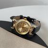 Mini Small Brown Watch Retro Ladies Light Luxury Niche Art Medieval Small Gold Watch
