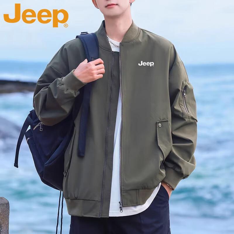 Jeep Men's Baseball Collar Casual Jacket