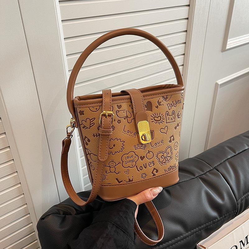 Bucket Bag, New Messenger Bag, Women's Bag, Autumn and Winter Handbag, High-end Commuter Messenger Bag, Bag.