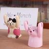 Kawaii Messege Desktop Memo Clip Holder Resin Picture Hand Raising Card Clip Piggy Frog Photo Stander Clip Ornaments