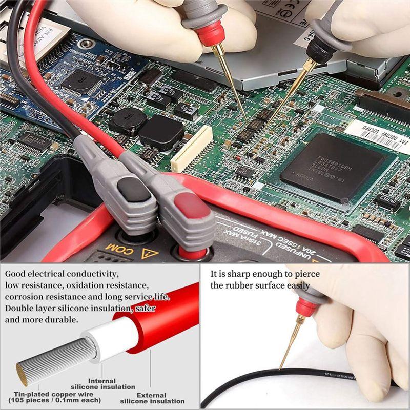 Easy Use Multimeter Leads Kit-23 PCS, Professional Quality With Test Probes, Alligator Clips& Hooks- Upgraded Replacement Set