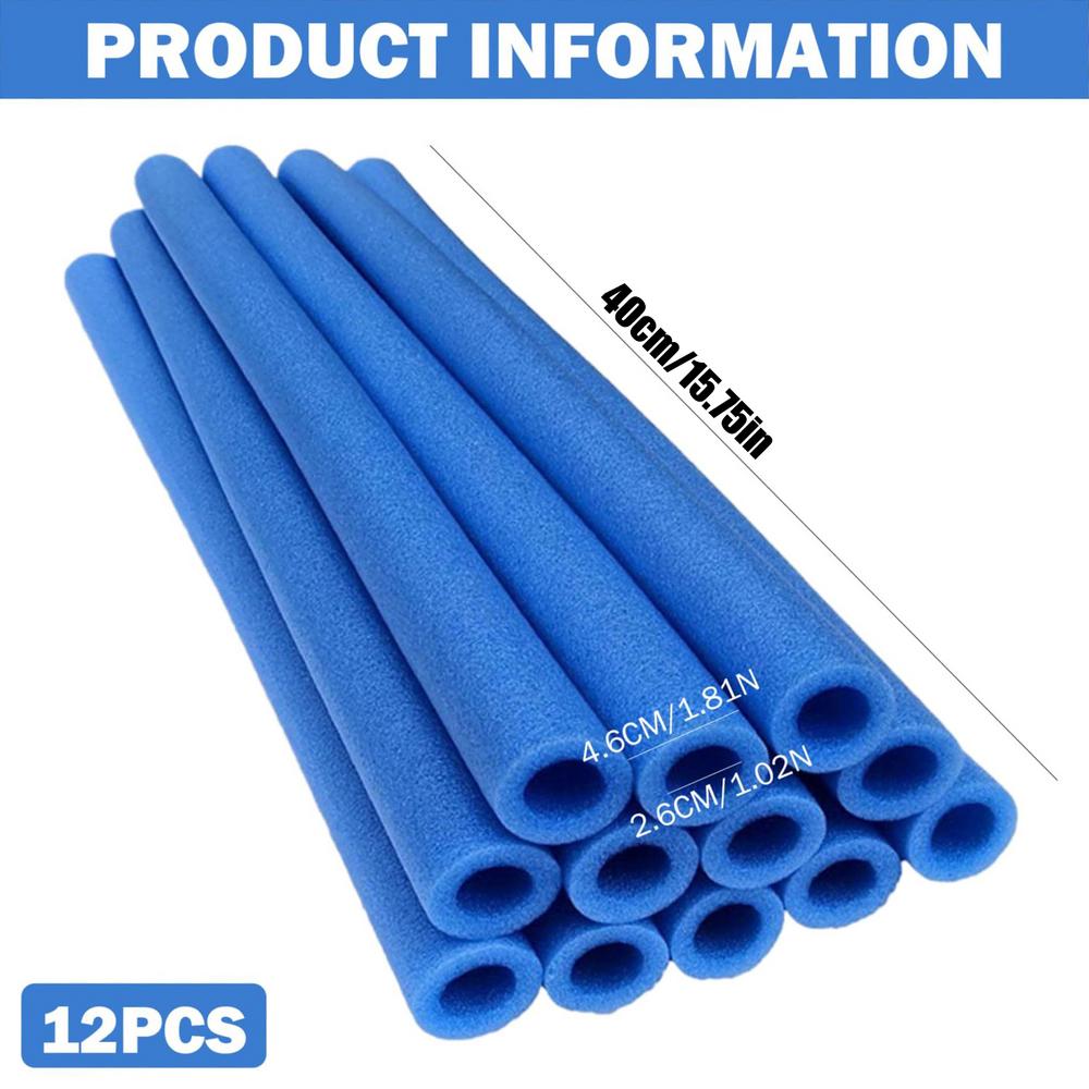 12pcs Replacement Trampoline Poles Trampoline Safety Pole Cover Foam Waterproof Tube Padding Replacement Part Accessories