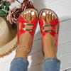 Fashion Women Slippers Summer Non Slip Thick Sole Shoes Metal Decoration Wedge Sandals Plus Size Fashion Platform Slippers Slides Women