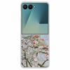 For Samsung Z Flip7 Flowers Case Transparent Hard PC Plastic Cover Shockproof Coque for Funda Samsung Galaxy Z Flip 7 5G Zflip7