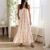 Amazon Wish New Hot Spring and Summer Fashion Elegant Casual Suspender Pocket Print Women's Dress