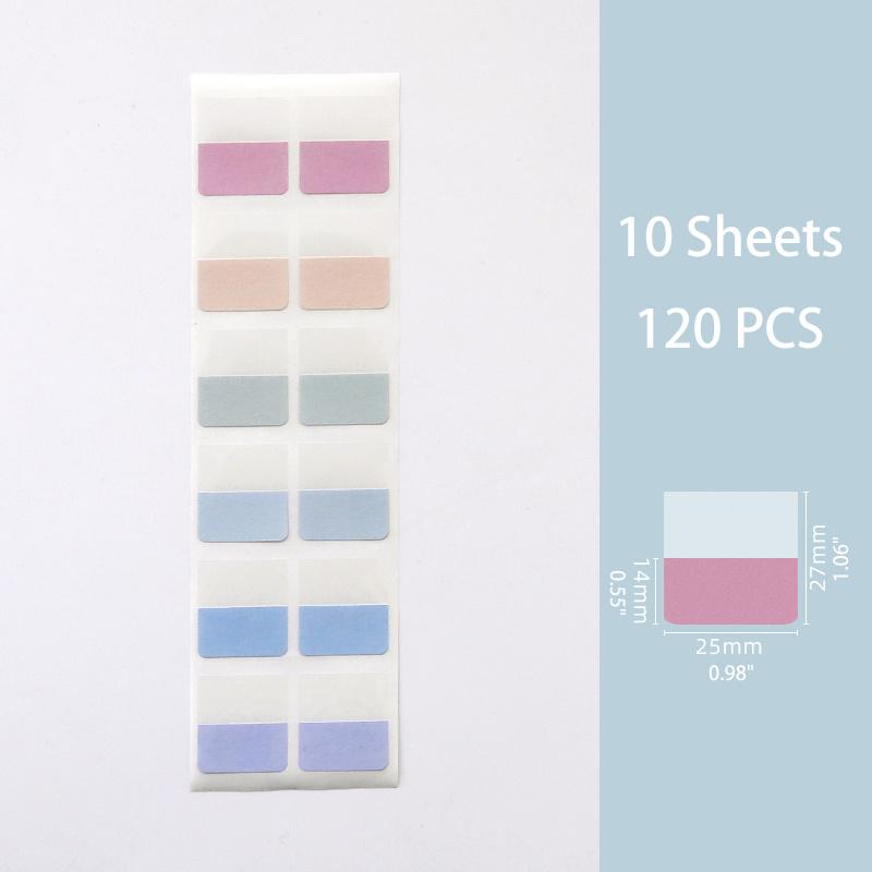 10 Blatt selbstklebende Index-Registerkarten, farbige Buch-Selbstkleberegisterkarten für Notizbücher, Seitenregisterkarten für Notizbücher, Dateiklassifizierung