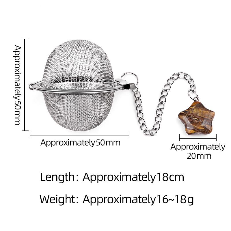 Tea Strainer Natural Stone Star-Shaped Stainless Steel Strainer For Making Tea Seasoning Bag Spice Box Accessory