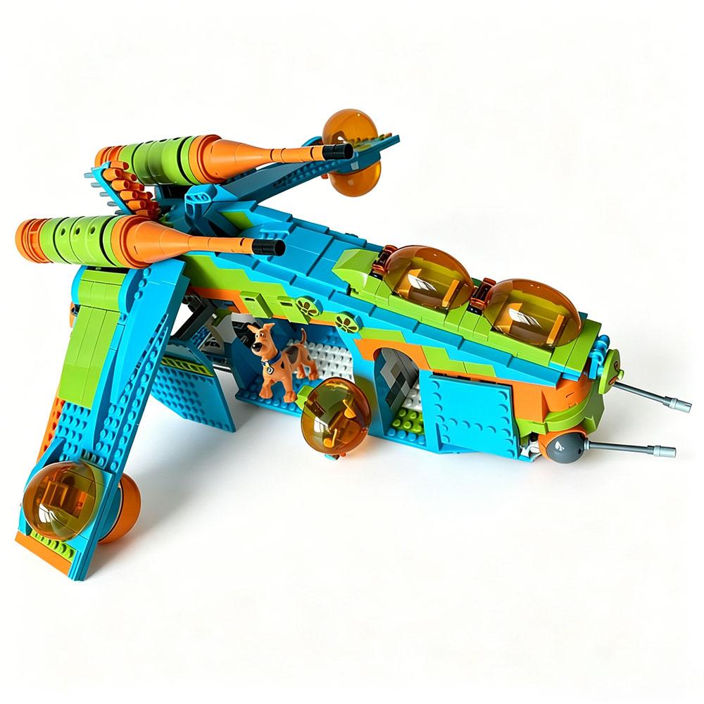 MOC Creative Plan Transport Aircraft Republic Dropship Gunship Building Blocks Bricks Toys Birthday Adult Festival Party Gifts